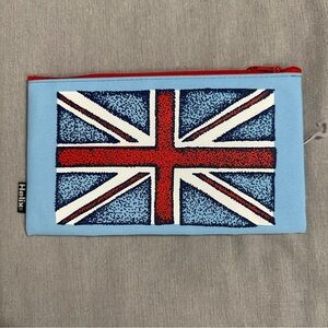 Helix Union Jack UK Bulldog envelope pouch, school supplies, makeup, NEW